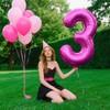 40 Inch Large 30 Balloon Numbers Rose Purple Big Foil