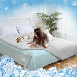 Rywell Cooling Mat 60 * 80IN, Cooling Comforter for Home Use Q-Max>0.5, Cooling&Soft Surfaces for All Seasons,Protect Furniture,Washable Cooling Blanket