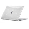 EooCoo Case Compatible with MacBook Air 15 Inch M2 A2941 M3 A3114, 2023 2024 Release, Ultra Thin Smooth Hard Shell Protective Case, Glitter Clear