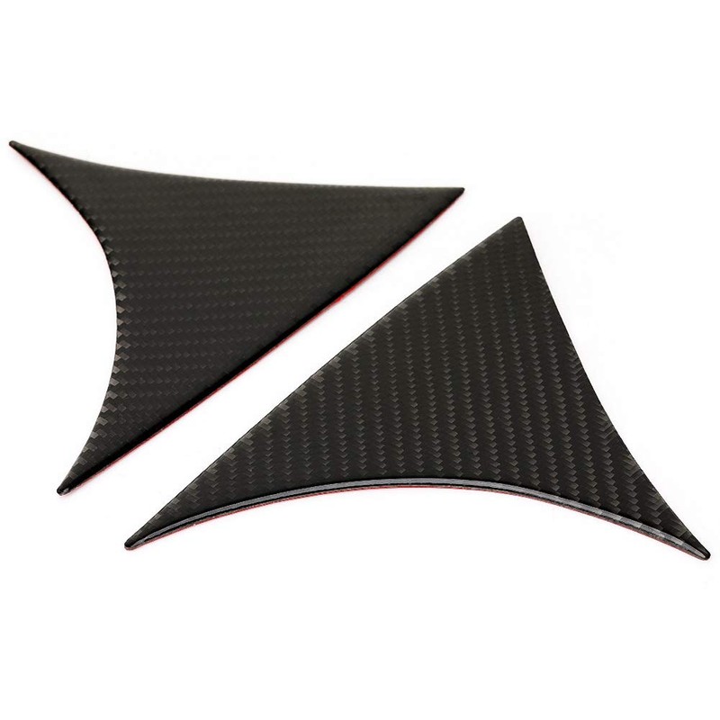 EVGATSAUTO Rear Window Side Wing Cover, Pack of 2 Carbon