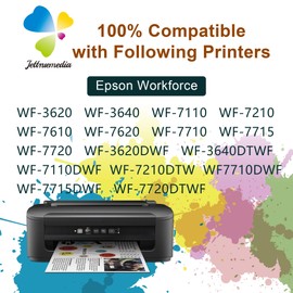 Jettruemedia 27XL Ink Cartridge for Epson 27XL 27 XL Ink Cartridge Compatible with Epson Workforce Epson Workforce WF-3620 WF-3640 WF-7110 WF-7710 WF-7210 WF-7610 WF-7620