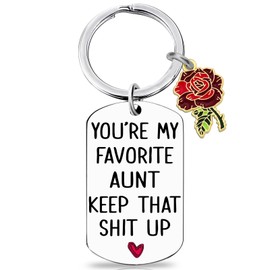 OEHEDOU Birthday Gifts For Aunt Auntie Gifts From Niece Nephew Auntie Gift Ideas Best Aunt Ever Gift Aunts Birthday Present From Niece Nephew Funny Aunties Keychain Valentines Day Gifts For Aunt