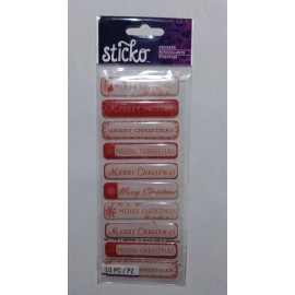 Sticko Merry Christmas Epoxy Stickers