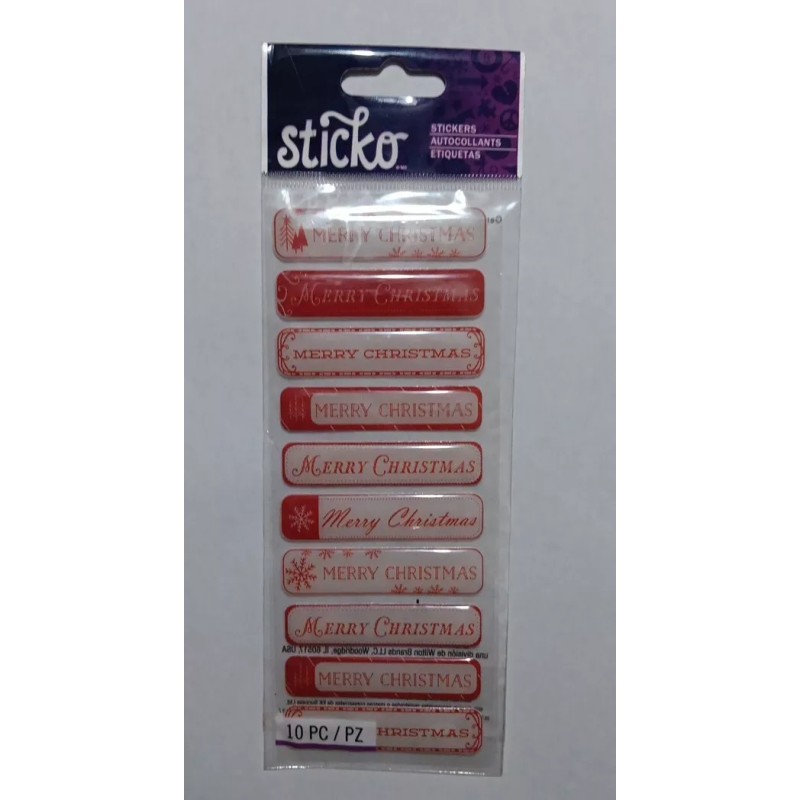 Sticko Merry Christmas Epoxy Stickers