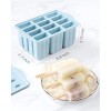 Meetrue Popsicles Molds, MEETRUE 12 Pieces Silicone Popsicle Molds Easy-Release