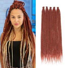 ENBEAUTIFUL Dreadlock Extensions 24 Inch Single Ended Dreads Crochet Hair Synthetic Straight Hippie Style 45 Strands Handmade SE Crochet Dreadlock Extensions（straight，350）