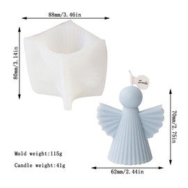 Tone Fun 3D Minimalist Little Angel Shape Candle Silicone Molds for Making Candle, Resin, Aromatherapy Candles, Handmade Wax Soap, Home Decor, Craft (B)