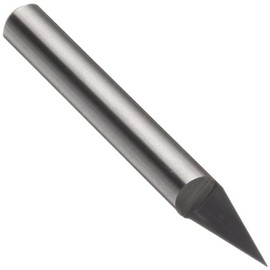 LMT Onsrud 37-23 Solid Carbide Engraving Tool, Uncoated (Bright) Finish, 1 Flute, 0.010" Tip Diameter, 30 Degree, 1/4" Shank Diameter, 2" Overall Length (Pack of 1)