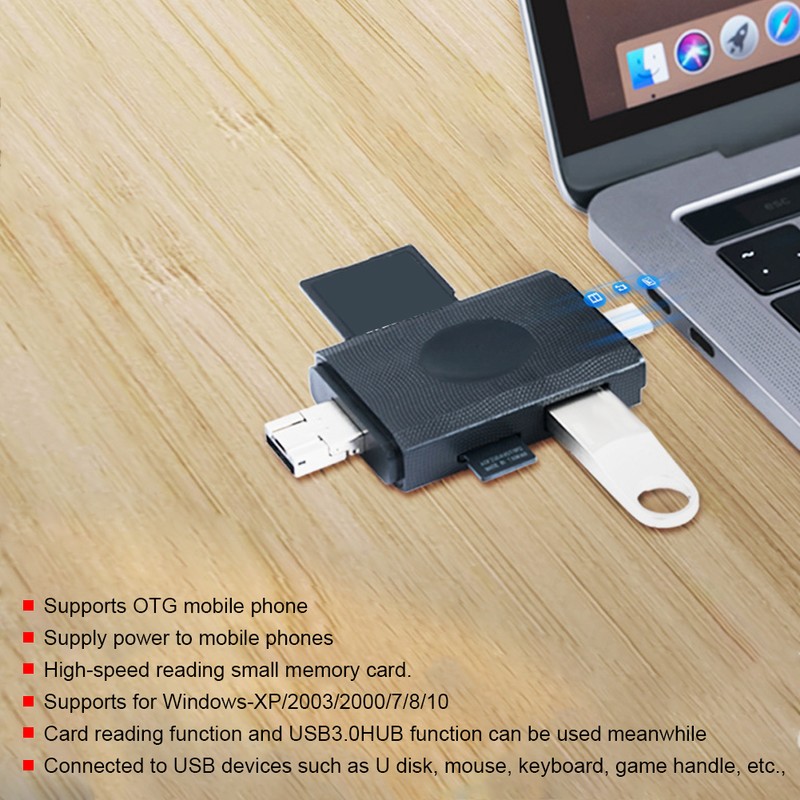 6 In 1 TypeC Memory Card Reader OTG for Mobile