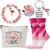 5Pcs Flamingo Gifts for Women, Present Set for Flamingo Lovers with Funny Socks For Friends,Sister,Daughter,Mom