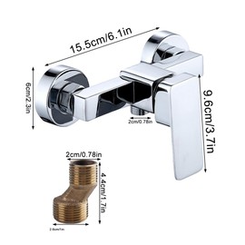 Suavo Single Lever Mixer Tap Shower Mixer Tap Shower Mixer Tap Single Lever Mixer Tap with G1/2 Shower Outlet Mixer Tap for Shower Wall Mounting Aluminium Alloy