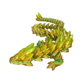 Flexi-Dragons - Durable MEGA Articulated 3D Printed Dragon Toy - Flexible and Stunning Design (Gemstone) (Summer Rainbow)