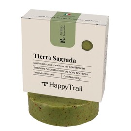 Happy Trail | Jabón Natural para hombres | Arcilla con Té verde | Desintoxicante, Purificante, Equilibrante. 100 grs Hecho en México | Ingredientes naturales sin quimicos. Lo mejor para tu piel