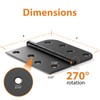 AmzGod 24 Pack Matte Black Door Hinges 4 Inch, Heavy