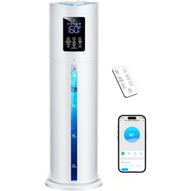 2.1Gal/8L Smart Humidifier Large Room, Top Fill Humidifiers for Bedroom with Diffuser, 7 Color Lights,16H Timer, Auto Mode, APP Remote Control, 4 Levels Cool Mist Air Humidifier for Plants Home