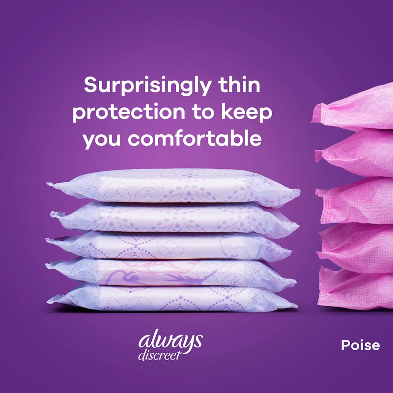 Always Discreet Incontinence Pads for Women and Postpartum Pads, Extra