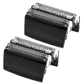 Pack of 2 Replacement Shaving Heads Compatible with Braun Series 5, 52B Razor Heads Replacement Blades Blades Razor Head for Series 5 5090cc, 5070cc, 5050cc, 5020s, 5030s, 5040s etc. (52B, Black)