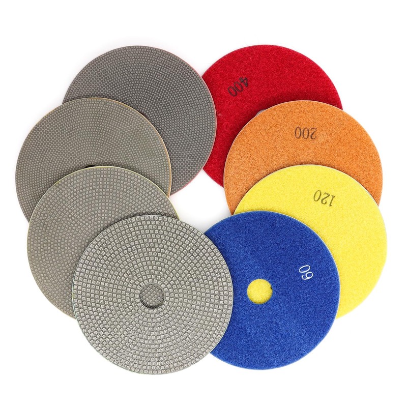 HOMESOM 4" Electroplated Diamond Polishing Pads,Diamond Surface Grinding for Tile