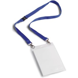 Durable 852507 Event-Nametag A6 with Textile Tape Duo, 10 pcs, Dark Blue