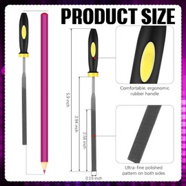 Zonon 6 Pcs Guitar Fret End Dressing File Guitar Nut Files Set Professional Guitar Repair Tool for Fix Sharp Fret Ends Sprout Rounding and Deburring