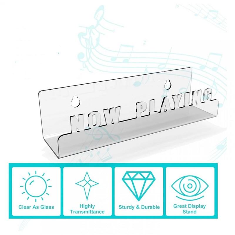 Wall Mount Record Storage Shelf Acrylic Album Record Holder Display