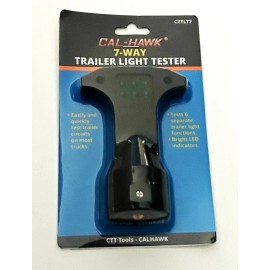 Cal-Hawk CALHAWK 7 Way Trailer Light Tester Circuit Wire Brake Turn Signal LED Truck RV