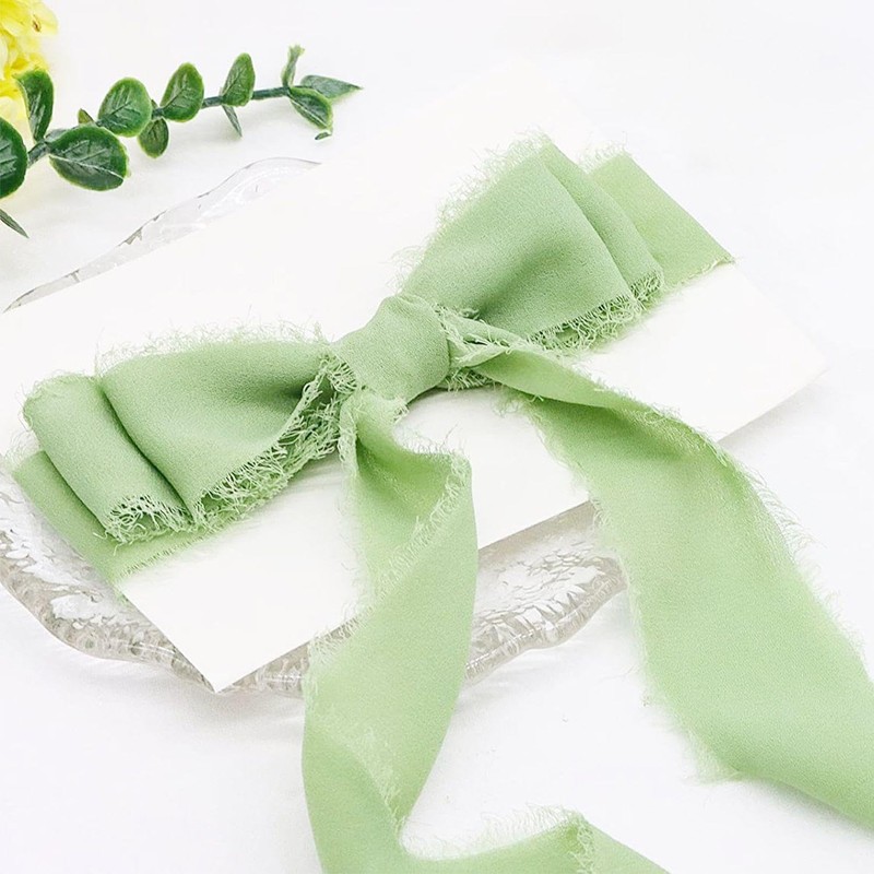 3 Rolls of Gift Ribbons, Chiffon Ribbons, Wedding Ribbons, DIY