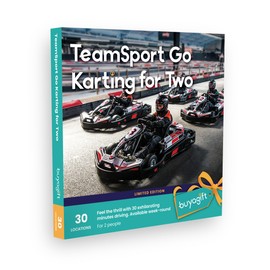 Buyagift TeamSport Go Karting Gift Experience Box for 2 – Exciting Racing Adventure