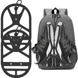 2 Pack Shoe Holster for Backpack with Clip Hanger, Shoe Holder for Sneakers, Cleats, for Travel, Outdoors, Sports (X-Large, Black)