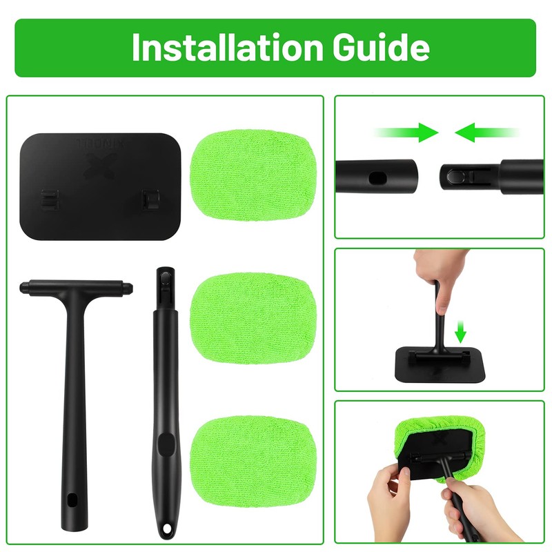 XINDELL Grip 22” Microfiber Car Window Cleaning Tool – Dash