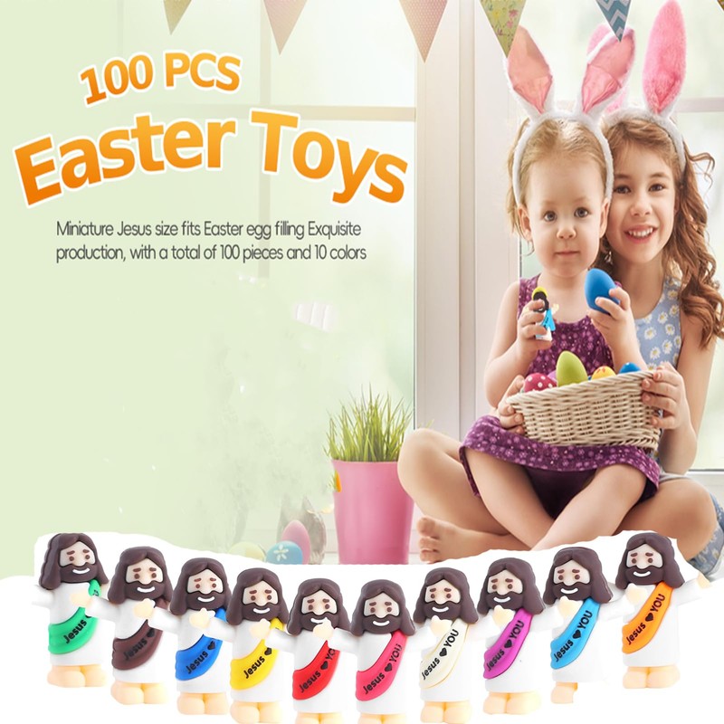 Amorgours 120Pack Little Jesus Figures, Mini Jesus Figurines in Bulk,