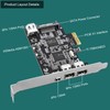 LinksTek 4-Ports PCIE 1394A Firewire 400 Card for Windows OS