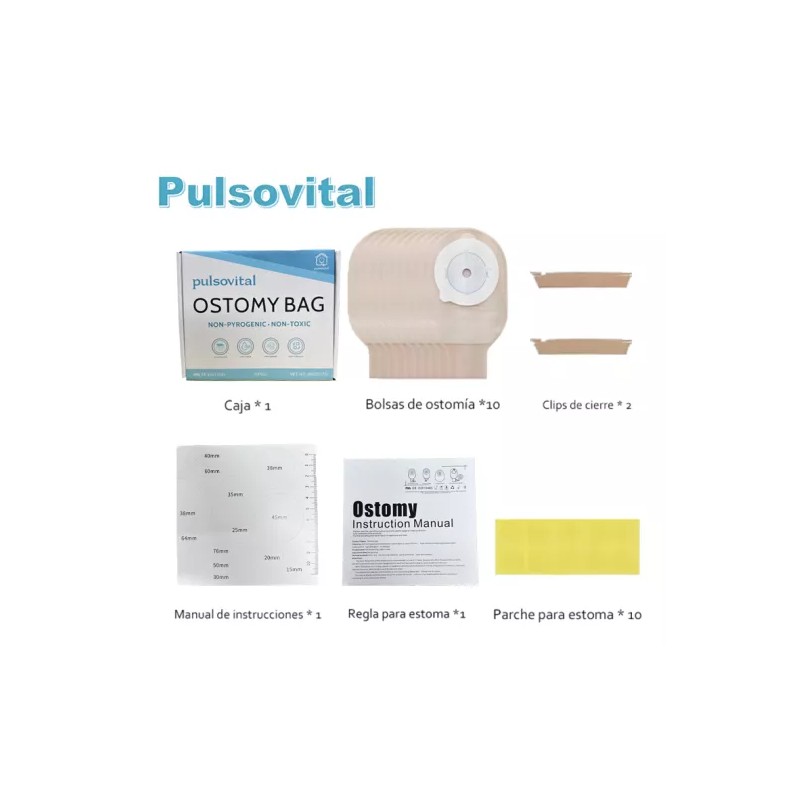 Pulsovital Pulsovital Bolsa Colostomia Barrerarecortable15-76mm 10pz