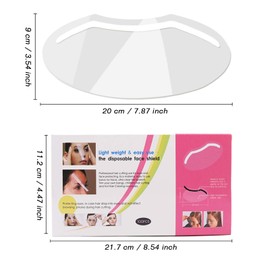 LWBTOSEE Disposable Plastic Eye Shield,For Shower,Microblading, Eyelash Extensions, Face Shields Keep Eyebrows Dry-100pcs/pack