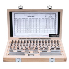 Accusize Industrial Tools Precision 81-Piece Steel Gauge Block Set, Grade B Accuracy, Corrosion-Resistant, P900-S581