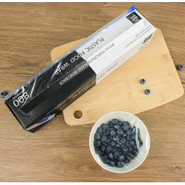 Plastic Food Wrap- 1600 SQ. FT. (2 Pack of 800 Sq. Ft.) BPA-Free, Optional Slide Cutter Included, Extra Cling And No Mess