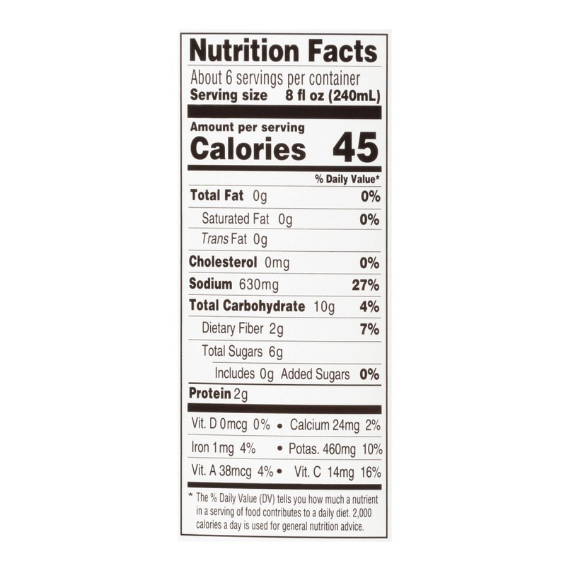 Sacramento Tomato Juice, No Added Sugar or High Fructose Corn