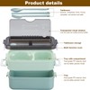 Silanit Bento lunch box, japanese-style high-capacity double stack, microwave oven