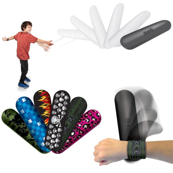 Geospace Fly Wrapz 3-Pack of Wearable Wristband Flying Toys, Assorted Styles