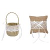 4Pcs/Set Burlap Wedding Guest Book + Pen Set +Flower Girl