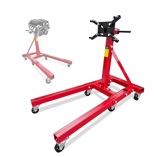 2000LBS Folding Engine Stand, Heavy Duty h-Frame with 6 Locking