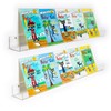 NIUBEE NIUBEE 36-Inch Acrylic Floating Bookshelves for Kids, 2-Pack, Extra-Large