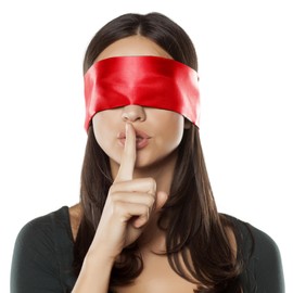 FRESHME Satin Eye Mask for Sleeping - Soft Eye Mask Adjustable Eye Shade Comfy Satin Eye Cover for Women Men Night Travel Nap Meditation Valentine's Day Gift Sleep Companion 160cm/63in Black and Red