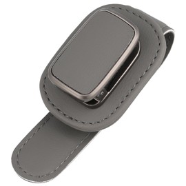 Looca Eyeglass Holder, PU Leather Ticket Card Clip for Visors (Gray)