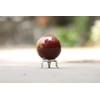 ZAICUS Bola de jaspe rojo de 55 mm con soporte
