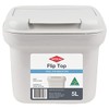 Willow Flip Top Tidy Waste Bin, 5 Litre Capacity, White/Charcoal