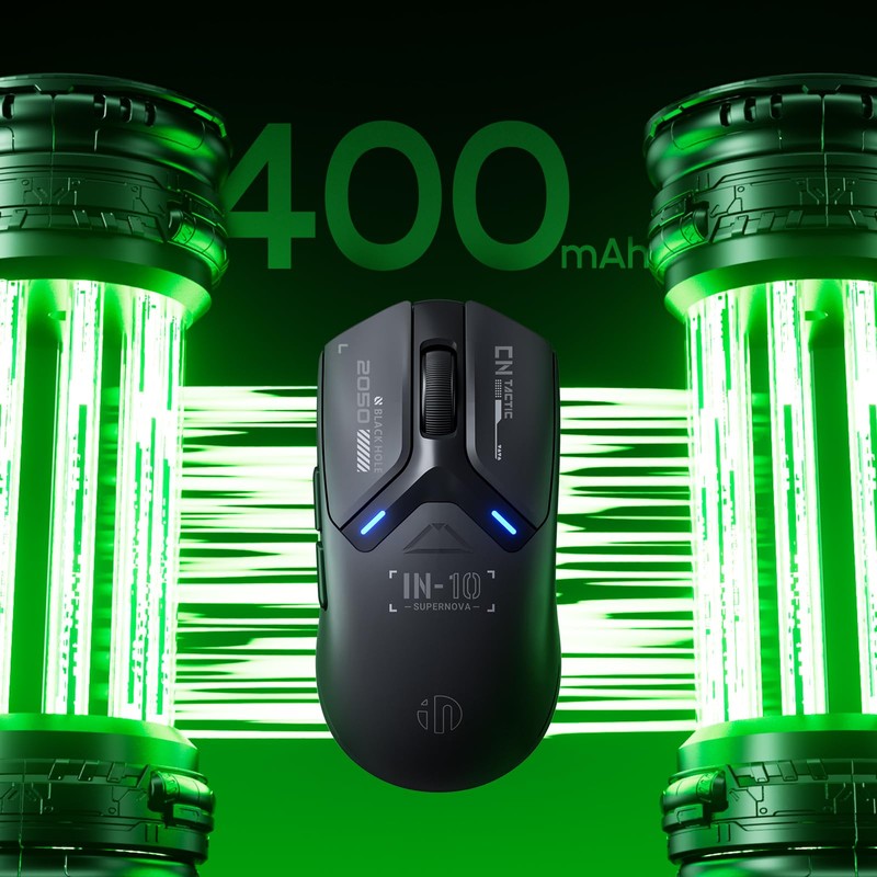 INPHIC IN10P Wireless Gaming Mouse, Tri-Mode 2.4G/ USB-C Wired/Bluetooth PC