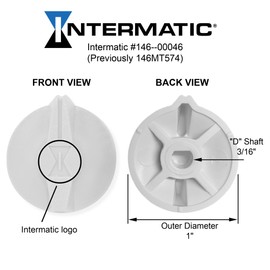 Intermatic 146MT574 Timer Knob For FD Series Spring Wound Timers - White