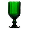 Abbott Collection Panel Wine Goblet, Green Glass (12oz)