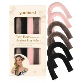 YANIBEST Rizador De Pelo Sin Calor Rizos Sin Calor Durante La Noche Rizador Sin Calor Rizadores De Pelo Sin Calor Para Dormir 6 Varillas Para La Mayoría De Los Tipos De Cabello
